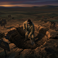 digging blind
